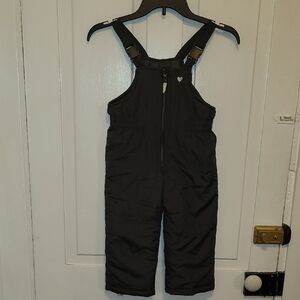 Carters Dark Gray Snow Bib Overalls
